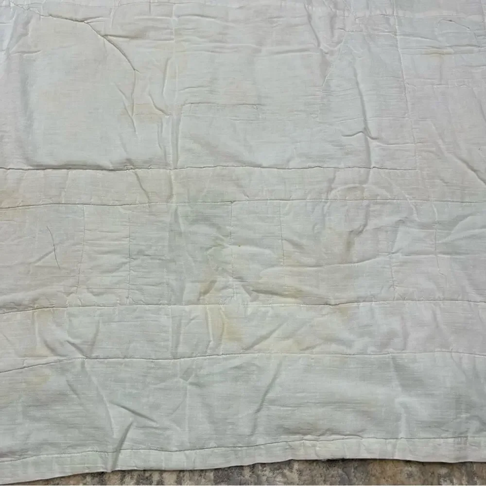 Vintage Handmade Elephant Gingham Baby Crib Yellow Green Quilt 45